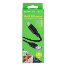 USB Borofone BX42 Silicone Lightning Цвет Черный