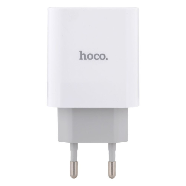 Мережевий Зарядний Пристрій Hoco C80A PD20W + QC 3.0 Колір Бiлий