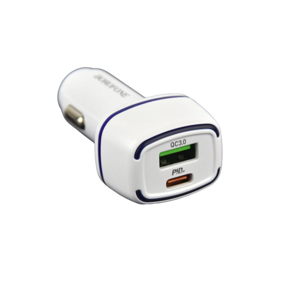 Авто Зарядное Устройство Borofone BZ14A PD20W+QC3.0 Type-C to Type-C 3A Черный