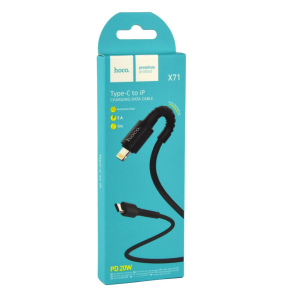 USB Hoco X71 Especial Type-C to Lightning PD 20W 3A Черный
