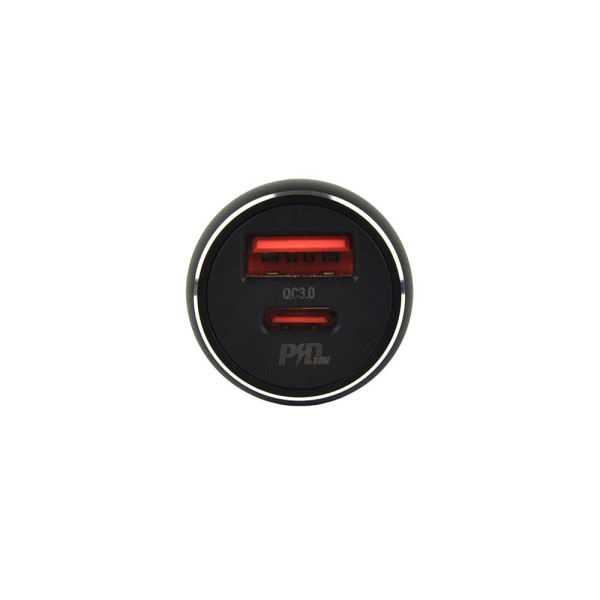 Авто Зарядное Устройство Hoco NZ5 Smooth road PD 30W+QC3.0 Type-C to Type-C Черный