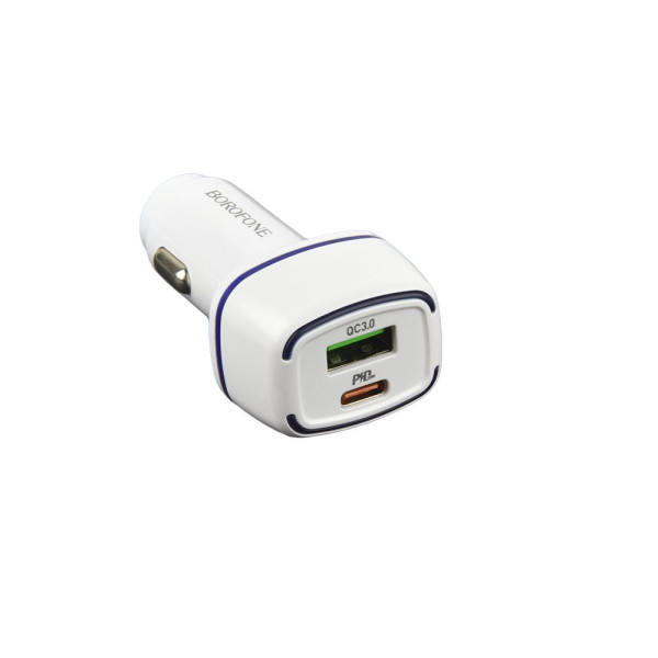 Авто Зарядное Устройство Borofone BZ14A PD20W+QC3.0 3A Черный