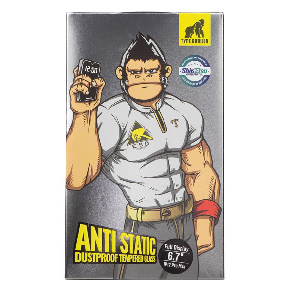 Защитное Стекло Type Gorilla 0.33 мм 2.5D HD Anti-Static PTJ1 для iPhone 12 Pro Max Черный