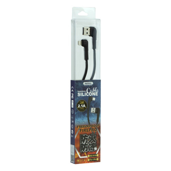 Кабель USB Remax RC-014i Tenky Lightning Чорний