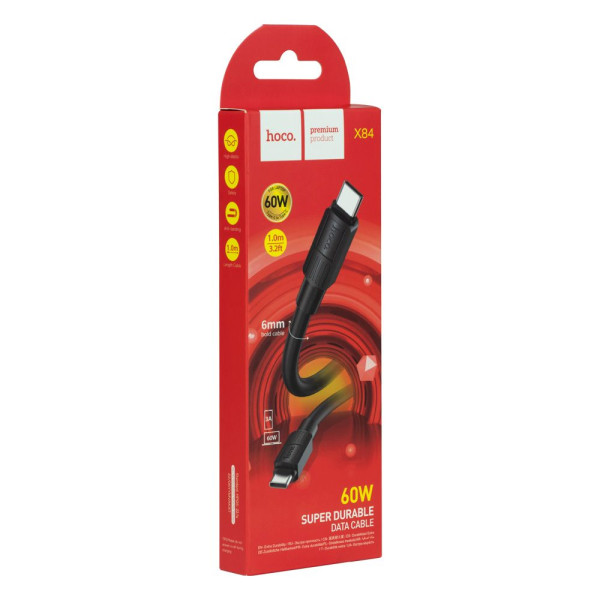 Кабель USB Hoco X84 60W Type-C to Type-C Білий