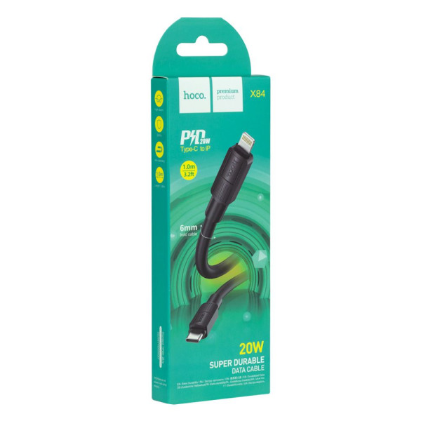 Кабель USB Hoco X84 PD Type-C to Lightning Білий