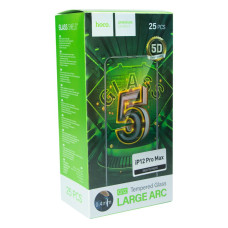 Захисне скло Hoco G12 5D for Apple iPhone 12 Pro Max 25 шт Чорний