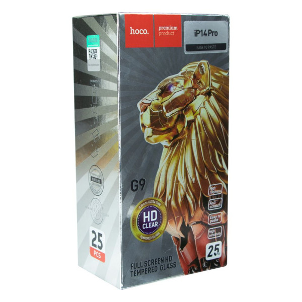 Захисне скло Hoco G9 HD for Apple iPhone 14 Pro 25 шт Чорний