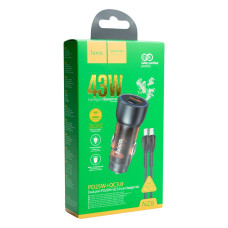 Авто Зарядное Устройство Hoco NZ8 Sprinter 43W PD25W+QC3.0 Type-C to Lightning Цвет Оранжевый