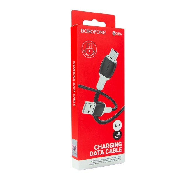 USB Borofone BX84 Micro 2.4A Цвет Белый