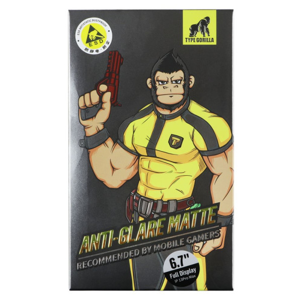 Защитное Стекло Type Gorilla 0.33 мм 2.5D HD Anti-Static PTJ1 для iPhone 13 Pro Max Черный