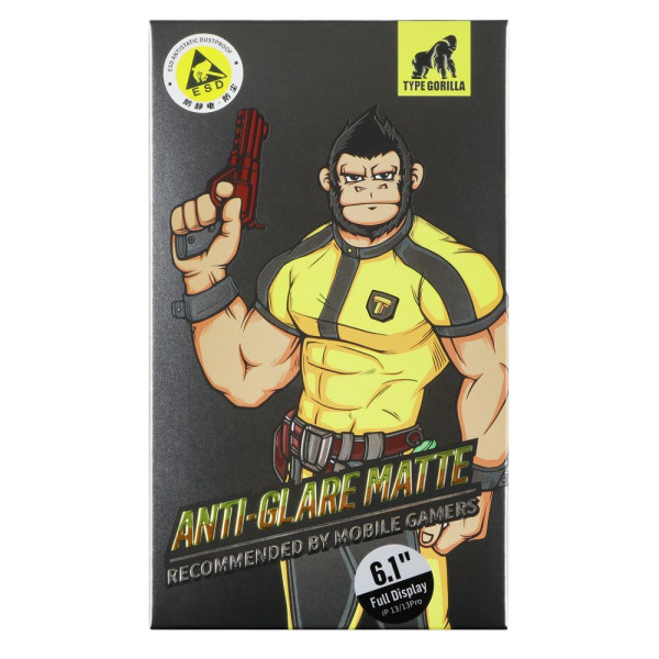 Защитное Стекло Type Gorilla 0.33 мм 2.5D HD Anti-Glare NPT9 для iPhone 13/13 Pro/14/16e Черный