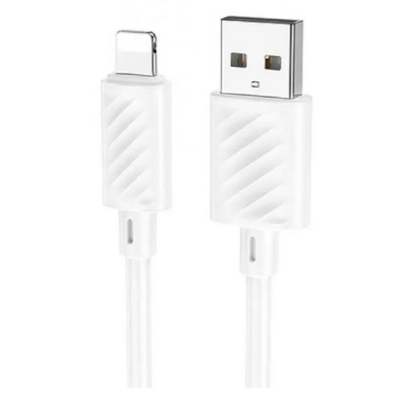 Кабель USB Hoco X88 Gratified Lightning 2.4A 1m Білий