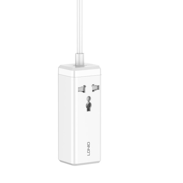 Мережевий Зарядний Пристрій LDNIO SC1418 Power Strip PD/QC 65W Білий