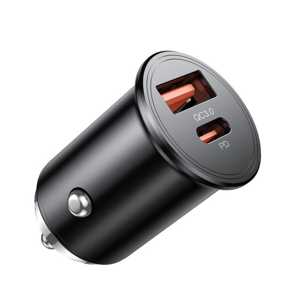 Автомобільний Зарядний Пристрій XO CC43 PD+QC3.0 45W Чорний
