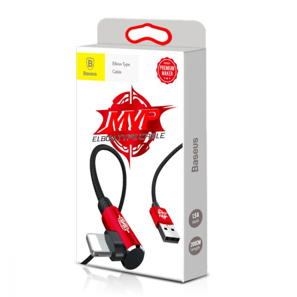 USB Baseus MVP Elbow CALMVP Lightning 1.5A 2m Синий, A03