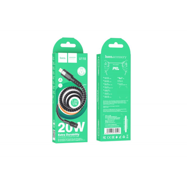 USB Hoco U110 PD Type-C to Lightning 1.2m Цвет Черный