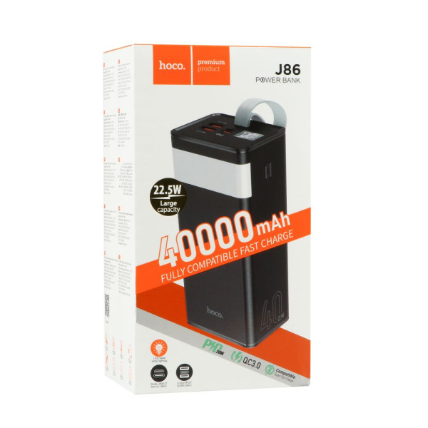 Power Bank Hoco J86 Powermaster 22.5W fully compatible 40000 mAh Черный