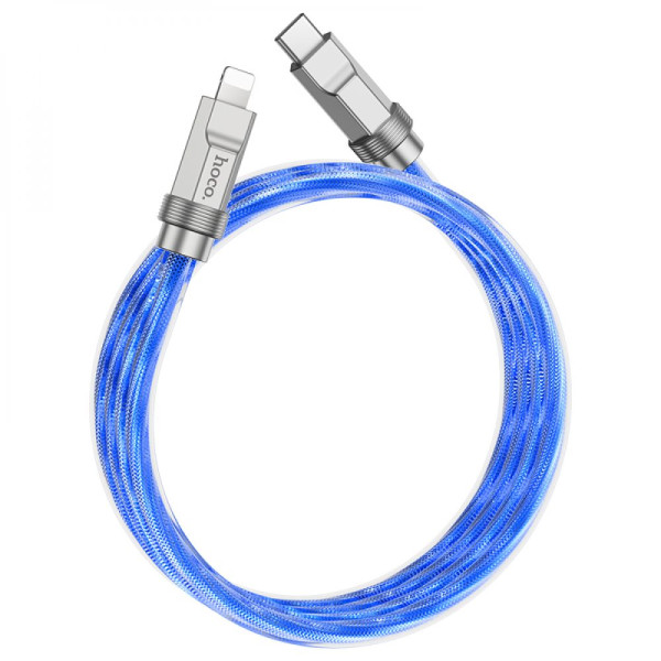 Кабель USB Hoco U113 Solid PD20W Silicone Type-C to Lightning Золотий