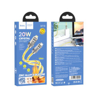USB Hoco U113 Solid PD20W Silicone Type-C to Lightning Синий