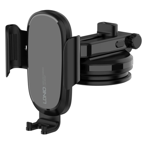 Автодержатель LDNIO MW21-1 Wireless 15W Черный