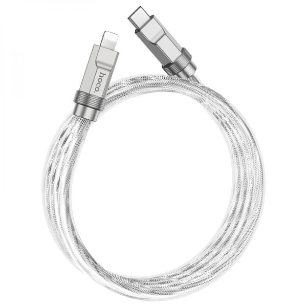 Кабель USB Hoco U113 Solid PD20W Silicone Type-C to Lightning Золотий