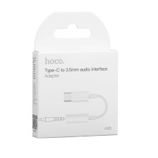 Перехідник Hoco LS35 Type-C to AUX 3.5mm (female) 8cm Бiлий