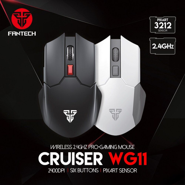Wireless Мышь Игровая FANTECH WG11 Cruiser Silent Click Белый