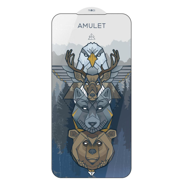 BOX 10 шт Защитное стекло AMULET 2.5D HD Antistatic for iPhone 12 Pro Max Черный