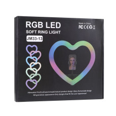 Лампа RGB JM33-13 33cm (Heart Style) Чорний
