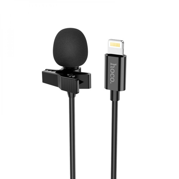 Микрофон Петличный Hoco L14 Lightning Черный