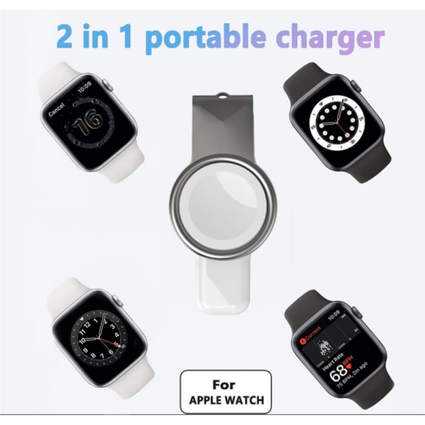Бездротовий Зарядний Пристрій Magnetic for Apple Watch Бiлий