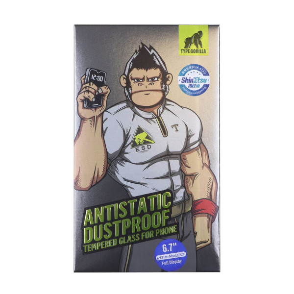 Защитное Стекло Type Gorilla 0.33 мм 2.5D HD Anti-Static PTJ1 для iPhone 13 Pro Max/14 Plus Черный