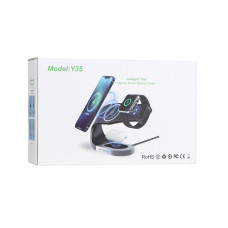 Беспроводное Зарядное Устройство с MagSafe Y35 3in1 15W IP Version Черный