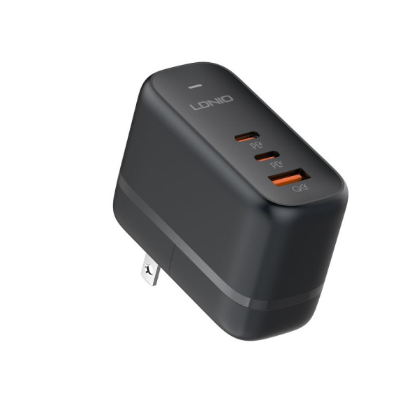 Сетевое Зарядное Устройство LDNIO Q366 1USB/2USB-C GAN PD65W+Type-C to Type-C Черный