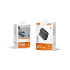 Мережевий Зарядний Пристрій LDNIO Q366 1USB/2USB-C GAN PD65W+Type-C to Type-C Чорний