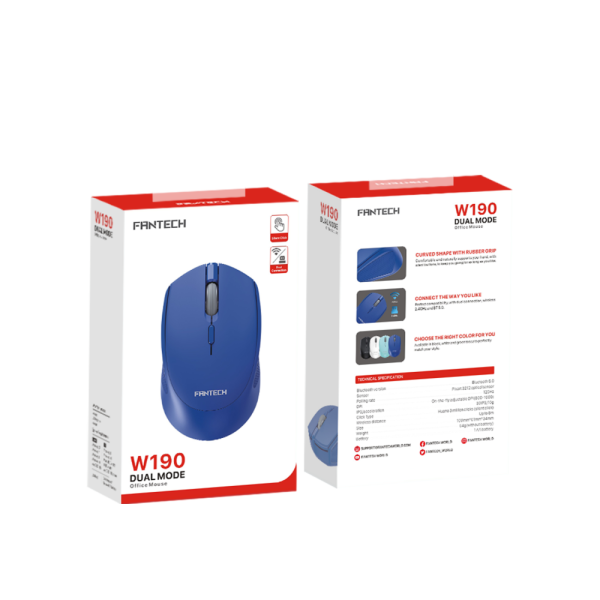 Бездротова Миша FANTECH W190 Silent Click Білий