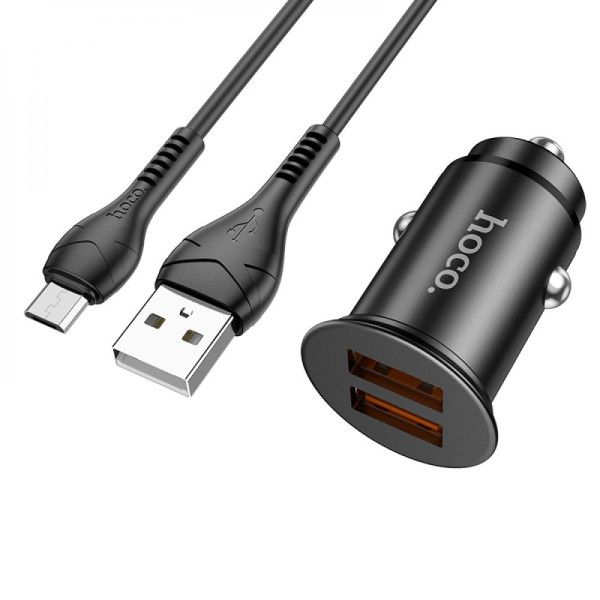 Авто Зарядное Устройство Hoco NZ1 36W QC3.0 Micro Черный