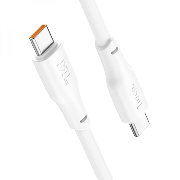 Кабель USB Hoco X93 Force 240W Type-C to Type-C 2M Бiлий