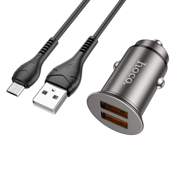 Авто Зарядное Устройство Hoco NZ1 36W QC3.0 Micro Черный