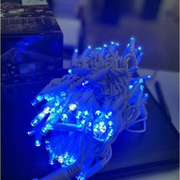 Уличная гирлянда RD-7052, 100LED, провод-белый, синий