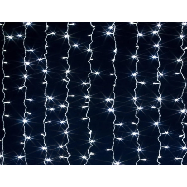 Гирлянда Штора LED 150 холодный белый, 220V,с хвост. заглуш, 3х1m, 15LEDX10 RD-9002